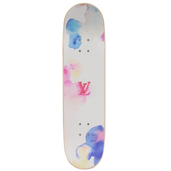 Louis Vuitton Skate Deck Watercolor LV Monogram Logo Skateboard SS21 Display - Picture 2 of 12